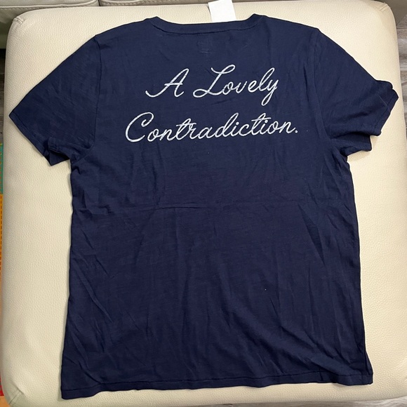 J. Crew Women’s “A Lovely Contradiction” Graphic Tee - Size L - Picture 4 of 7